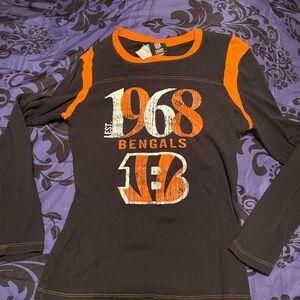 Team Apparel Black and Orange Bengals Tee
